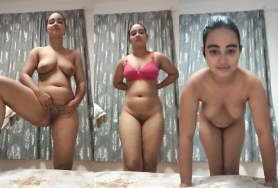 Hot nude girl shows her tight boobs on camera